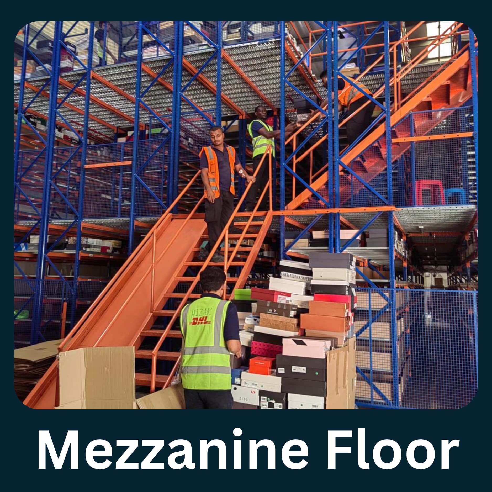 Mezzanine floor installation in UAE warehouse