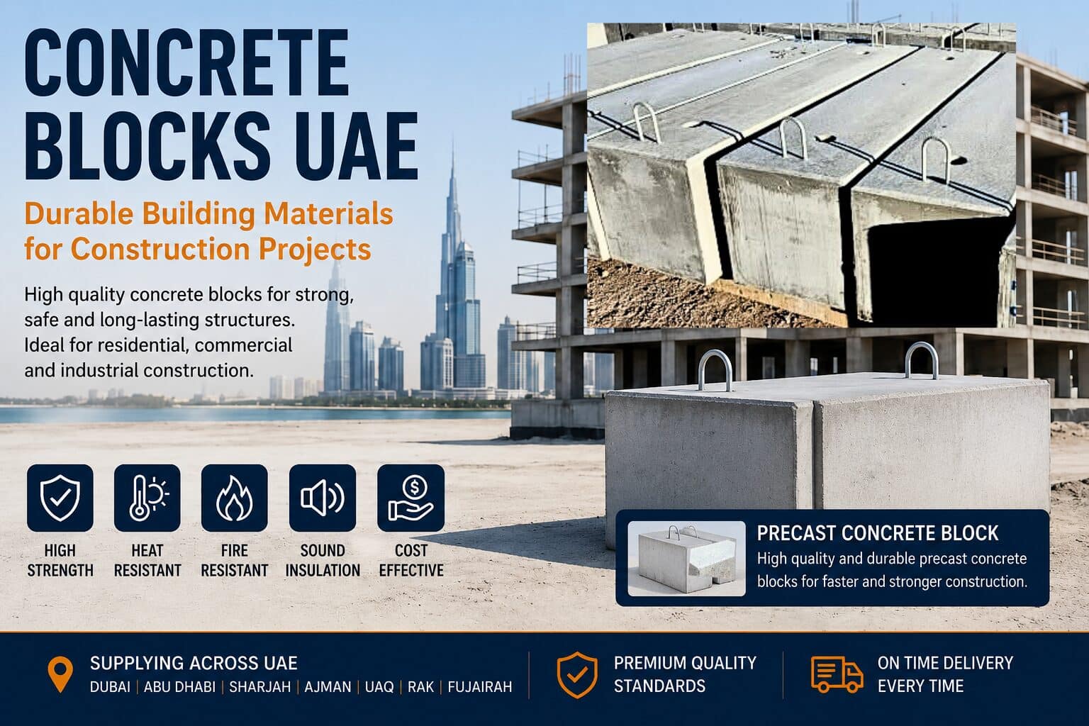 custom size foundation concrete blocks